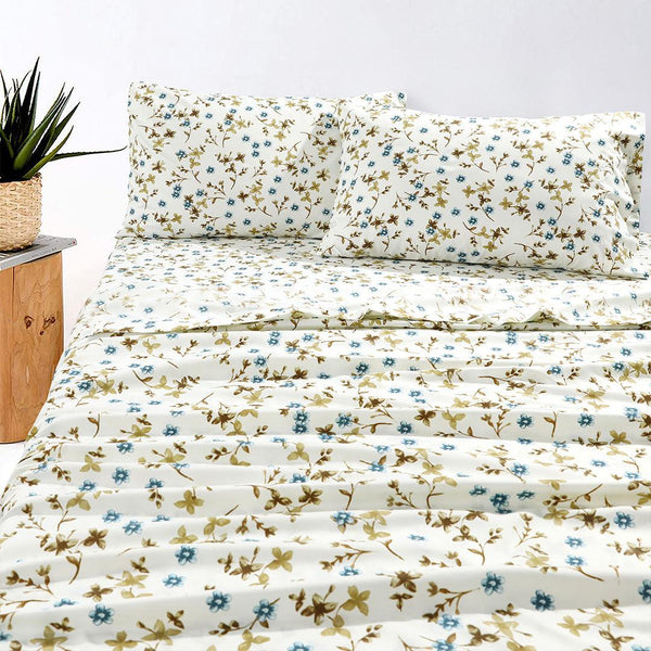 Printed Microfiber Sheet Set - Floral